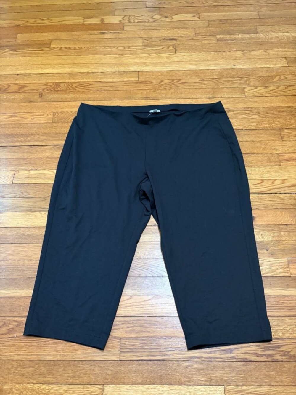 Pure J Jill Womens Slim Leg Cropped Pants Plus Size 4X Black Pull On Elastic NWT